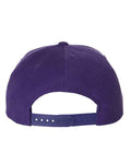 Yupoong 6089M Premium Flat Bill Snapback Cap - Purple - back