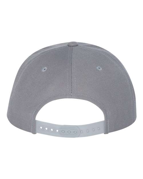 Yupoong 6089M Premium Flat Bill Snapback Cap - Silver - back