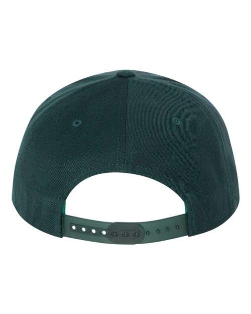 Yupoong 6089M Premium Flat Bill Snapback Cap - Spruce - back