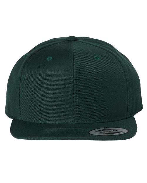 Yupoong 6089M Premium Flat Bill Snapback Cap - Spruce - front