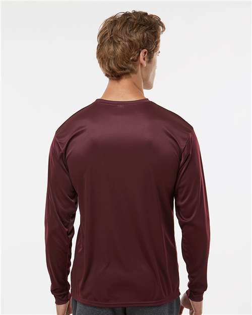 C2 Sport 5104 Unisex Performance Long Sleeve T-Shirt - Maroon - model back