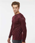 C2 Sport 5104 Unisex Performance Long Sleeve T-Shirt - Maroon - model side