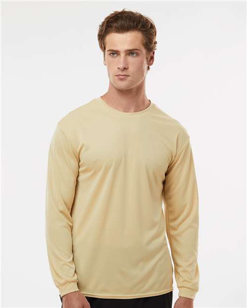 C2 Sport 5104 Unisex Performance Long Sleeve T-Shirt - Vegas Gold - model front