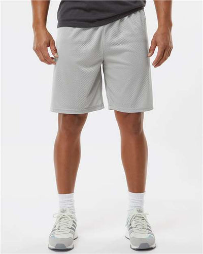 C2 Sport 5109 Men's Mesh 9" Shorts - Silver - model front