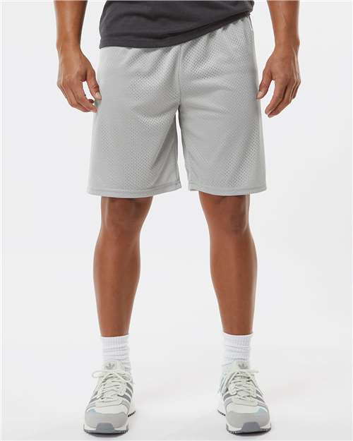 C2 Sport 5109 Men's Mesh 9" Shorts - Silver - model front