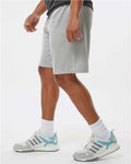 C2 Sport 5109 Men's Mesh 9" Shorts - Silver - model side