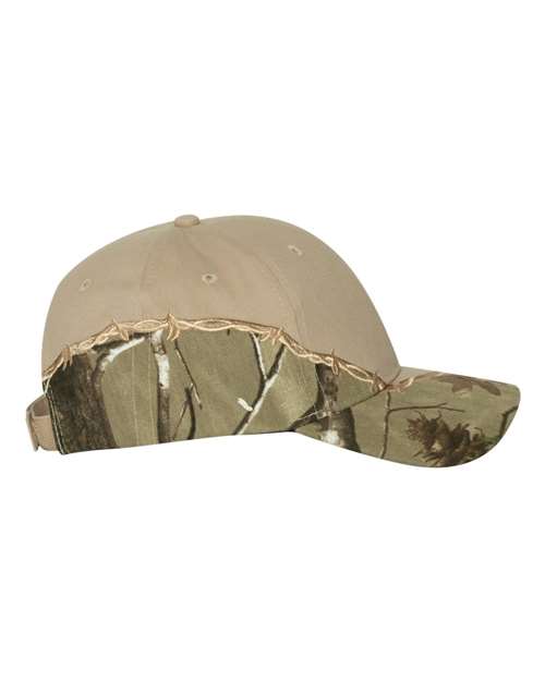 Kati LC4BW Licensed Camo with Barbed Wire Embroidery Cap - AP/ Tan - side
