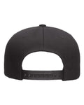 Yupoong 6007 Five-Panel Cotton Twill Snapback Cap - Black - back