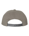 Yupoong 6007 Five-Panel Cotton Twill Snapback Cap - Grey - back