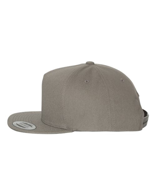 Yupoong 6007 Five-Panel Cotton Twill Snapback Cap - Grey - side