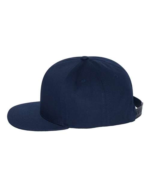 Yupoong 6007 Five-Panel Cotton Twill Snapback Cap - Navy - side