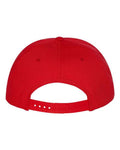 Yupoong 6007 Five-Panel Cotton Twill Snapback Cap - Red - back