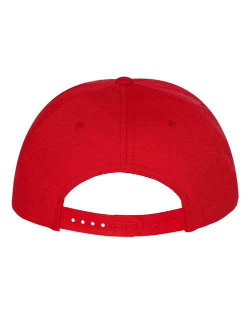 Yupoong 6007 Five-Panel Cotton Twill Snapback Cap - Red - back