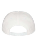 Yupoong 6007 Five-Panel Cotton Twill Snapback Cap - White - back