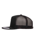 Yupoong 6006 Classic Five-Panel Trucker Cap - Black - side