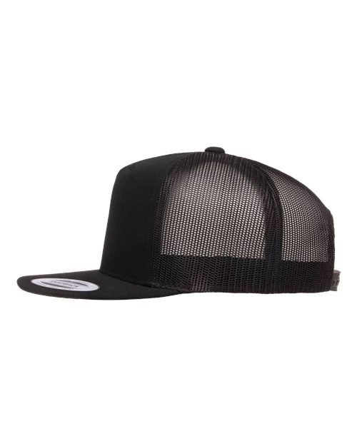 Yupoong 6006 Classic Five-Panel Trucker Cap - Black - side