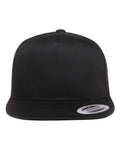 Yupoong 6006 Classic Five-Panel Trucker Cap - Black - front