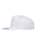 Yupoong 6006 Classic Five-Panel Trucker Cap - White - side