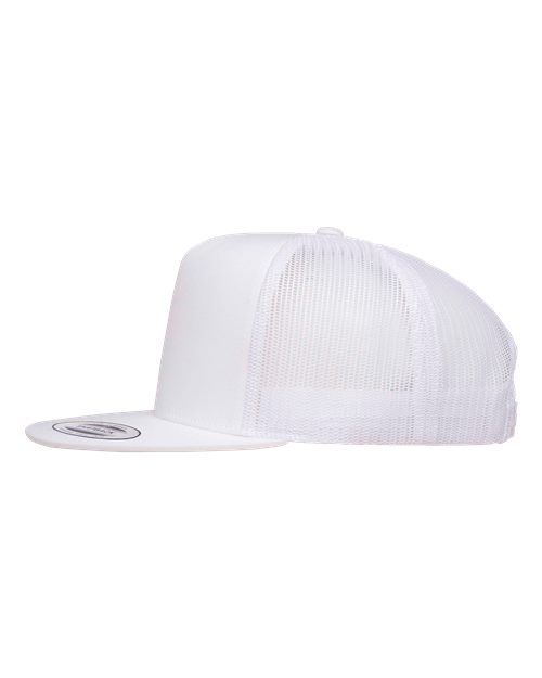 Yupoong 6006 Classic Five-Panel Trucker Cap - White - side