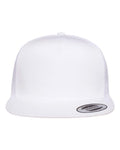 Yupoong 6006 Classic Five-Panel Trucker Cap - White - front