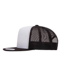 Yupoong 6006 Classic Five-Panel Trucker Cap - Black/ White/ Black - side