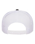 Yupoong 6006 Classic Five-Panel Trucker Cap - Black/ White - back