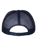 Yupoong 6006 Classic Five-Panel Trucker Cap - Navy/ White/ Navy - back