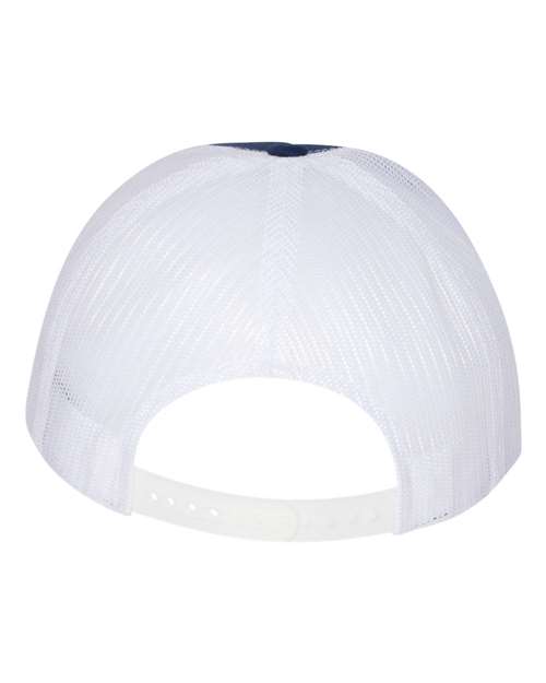 Yupoong 6006 Classic Five-Panel Trucker Cap - Navy/ White - back