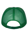 Yupoong 6006 Classic Five-Panel Trucker Cap - Kelly/ White/ Kelly - back
