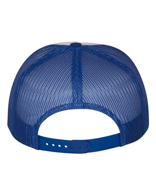 Yupoong 6006 Classic Five-Panel Trucker Cap - Royal/ White/ Royal - back