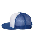 Yupoong 6006 Classic Five-Panel Trucker Cap - Royal/ White/ Royal - side
