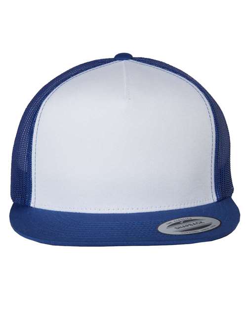 Yupoong 6006 Classic Five-Panel Trucker Cap - Royal/ White/ Royal - front