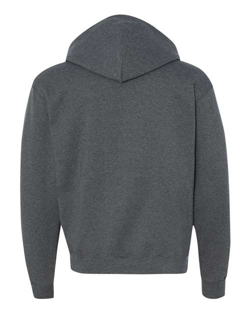 Champion S800 Powerblend Full-Zip Hooded Sweatshirt - Charcoal Heather - back