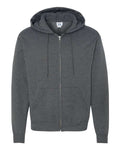 Champion S800 Powerblend Full-Zip Hooded Sweatshirt - Charcoal Heather - flat front