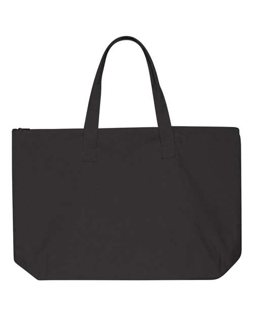 Liberty Bags 8863 Tote with Top Zippered Closure - Black - back