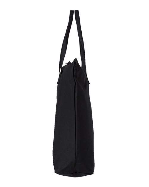 Liberty Bags 8863 Tote with Top Zippered Closure - Black - side