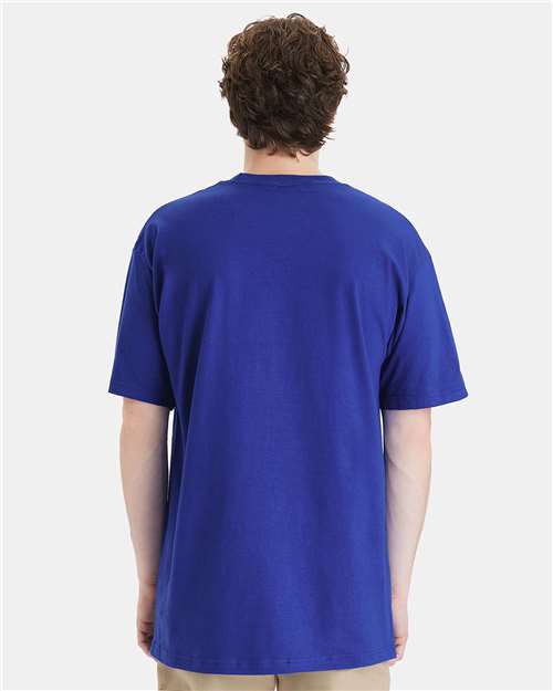 Hanes 518T Beefy-T Tall T-Shirt - Deep Royal - model back