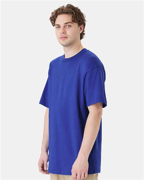 Hanes 518T Beefy-T Tall T-Shirt - Deep Royal - model side