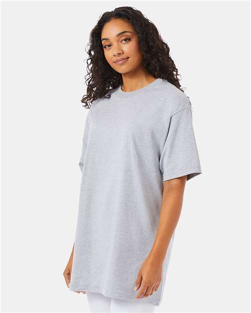 Hanes 518T Beefy-T Tall T-Shirt - Light Steel - model side