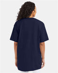 Hanes 518T Beefy-T Tall T-Shirt - Navy - model back