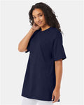 Hanes 518T Beefy-T Tall T-Shirt - Navy - model side