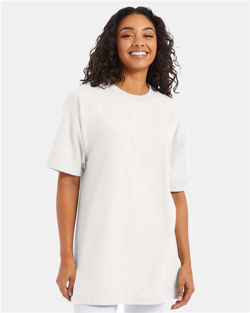 Hanes 518T Beefy-T Tall T-Shirt - White - model front