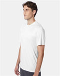 Hanes 4820 Unisex Cool DRI Performance T-Shirt - White - model side