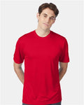 Hanes 4820 Unisex Cool DRI Performance T-Shirt - Deep Red - model front
