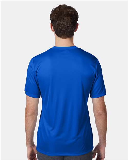 Hanes 4820 Unisex Cool DRI Performance T-Shirt - Deep Royal - model back