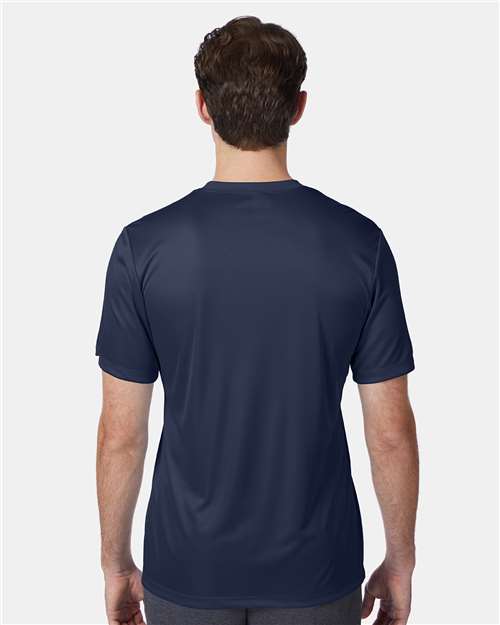 Hanes 4820 Unisex Cool DRI Performance T-Shirt - Navy - model back