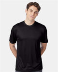 Hanes 4820 Unisex Cool DRI Performance T-Shirt - Black - model front