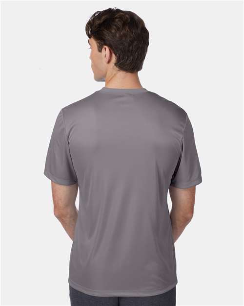 Hanes 4820 Unisex Cool DRI Performance T-Shirt - Graphite - model back