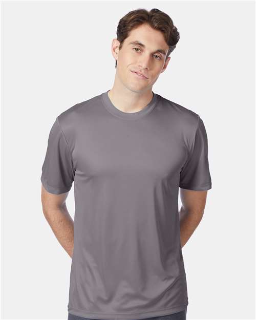 Hanes 4820 Unisex Cool DRI Performance T-Shirt - Graphite - model front