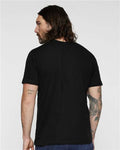 LAT 6901 Unisex Fine Jersey Tee - Black - model back